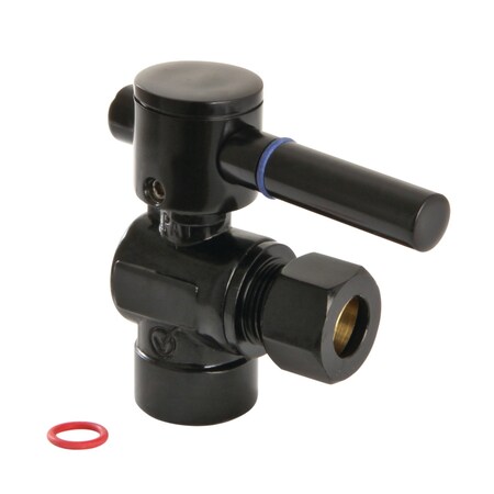 Fauceture CC43200DL 1/2-Inch Sweat x 3/8-Inch OD Comp Angle Stop Valve, Matte Black CC43200DL